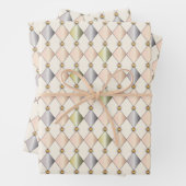 Pastel Harlequin Diamonds Wrapping Paper Geschenkpapier Set (Beispiel)