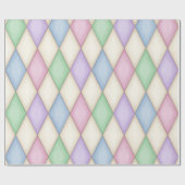 Pastel Harlequin Mittelalterliche Messe (groß) Geschenkpapier (Flach)