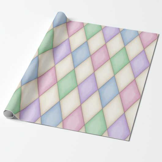 Pastel Harlequin Mittelalterliche Messe (groß) Geschenkpapier (Ungerollt)