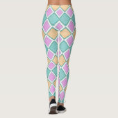  Pastel Harlequin Prism Diamond Pattern Leggings (Rückseite)