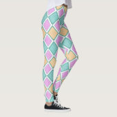  Pastel Harlequin Prism Diamond Pattern Leggings (Rechts)