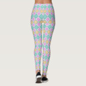  Pastel Harlequin Prism Small Diamond Pattern Leggings (Rückseite)