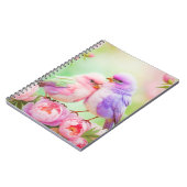 Pastel Harmony: Fluffy Songbirds Notizblock (Linke Seite)
