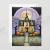 Pastel Haunt Feiertagspostkarte (Vorne/Hinten)