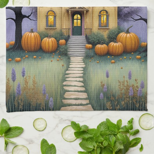 Pastel Haunt Geschirrtuch (Gefaltet)