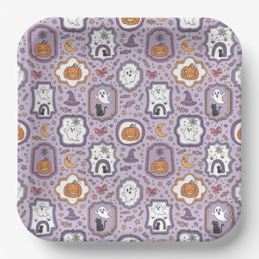 Pastel Haunts & Whimsical Spirits Pappteller (Vorderseite)