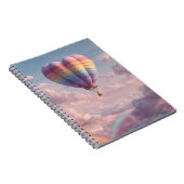 Pastel Heart Balloon Sunset Rainbow Notebook Notizblock (Rechte Seite)