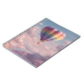 Pastel Heart Balloon Sunset Rainbow Notebook Notizblock (Linke Seite)