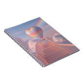 Pastel Heart Balloon-TreppenNotebook Notizblock (Rechte Seite)
