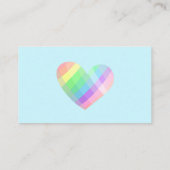 Pastel Heart Business Card Visitenkarte (Rückseite)