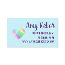 Pastel Heart Business Card
