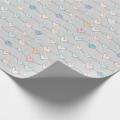 Pastel Heart Garland Gift Wrap Geschenkpapier (Ecke)