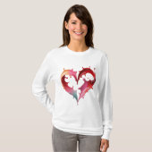 Pastel Heart Graphic Tee for Women (Vorne ganz)