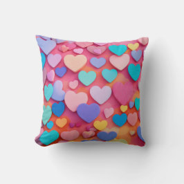 Pastel Heart Harmony Artistic Kissen
