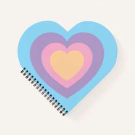 pastel heart notebook notizblock