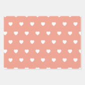 Pastel Heart Pattern Geschenkpapier Set (Vorderseite 3)