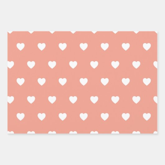 Pastel Heart Pattern Geschenkpapier Set (Vorderseite 3)