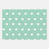 Pastel Heart Pattern Geschenkpapier Set (Vorderseite)