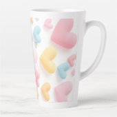 Pastel Heart Pattern Milchtasse (Rechts)