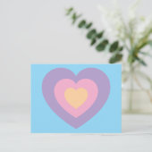 pastel heart postkarte (Stehend Vorderseite)