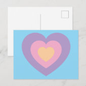 pastel heart postkarte (Vorne/Hinten)
