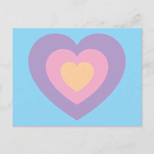 pastel heart postkarte (Vorderseite)