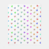 Pastel Heart Shape Muster Fleece Blanket (Vorderseite)