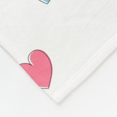Pastel Heart Shape Muster Fleece Blanket (Ecke)