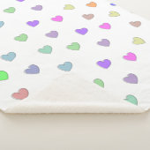 Pastel Heart Shape Muster Sherpa Blanket Sherpadecke (3/4)
