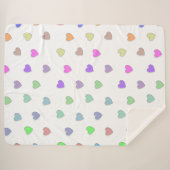 Pastel Heart Shape Muster Sherpa Blanket Sherpadecke (Vorderseite (Horizontal))