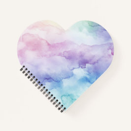 Pastel Heart Shaped Notebook Notizblock