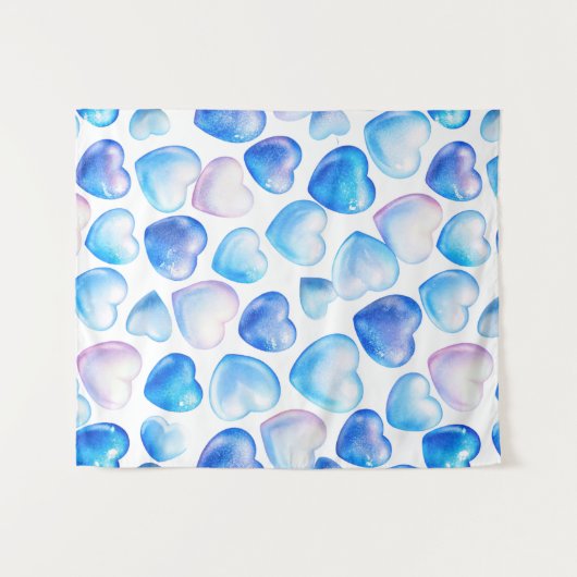 Pastel Heart Small Wall Tapestry - 50x60" Wandteppich (Vorderseite (Horizontal))