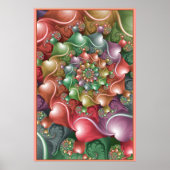 Pastel Heart Spiral Poster (Vorne)