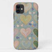 Pastel Heart Tapestry Case-Mate iPhone Hülle (Rückseite)