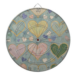 Pastel Heart Tapestry Dartscheibe