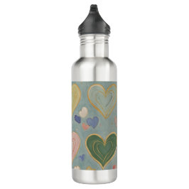 Pastel Heart Tapestry Edelstahlflasche