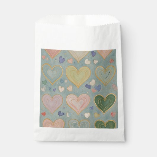 Pastel Heart Tapestry Geschenktütchen (Vorderseite)
