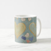 Pastel Heart Tapestry Kaffeetasse (VorderseiteRechts)