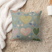 Pastel Heart Tapestry Kissen (Decke)