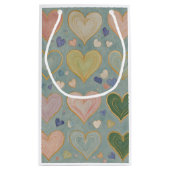 Pastel Heart Tapestry Kleine Geschenktüte (Rückseite)