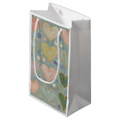 Pastel Heart Tapestry Kleine Geschenktüte (Vorderseite Schrägansicht)