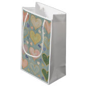 Pastel Heart Tapestry Kleine Geschenktüte (Rückseite Schrägansicht)