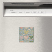 Pastel Heart Tapestry Magnet (In Situ (Geschirrspüler))