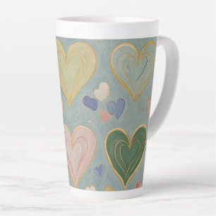 Pastel Heart Tapestry Milchtasse