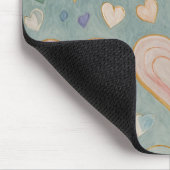 Pastel Heart Tapestry Mousepad (Ecke)