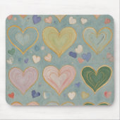 Pastel Heart Tapestry Mousepad (Vorne)