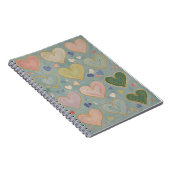 Pastel Heart Tapestry Notizblock (Rechte Seite)
