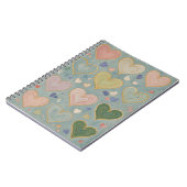 Pastel Heart Tapestry Notizblock (Linke Seite)