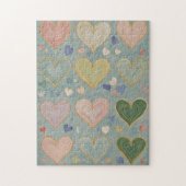 Pastel Heart Tapestry Puzzle (Vertikal)