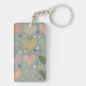 Pastel Heart Tapestry Schlüsselanhänger (Rückseite)